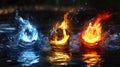 element earth air fire water ether Royalty Free Stock Photo
