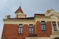 The element of facade historic building of the railway station in the city of MarijampolÃâ, Lithuania