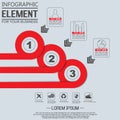 Element for infographi template geometric figure circle for web