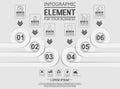 Element for infographi template geometric figure circle for web