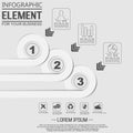 Element for infographi template geometric figure circle white