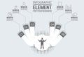 Element for infographi template geometric figure stiker for web Royalty Free Stock Photo