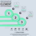 Element for infographic chart template geometric figure overlapping circles Royalty Free Stock Photo