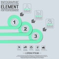 Element for infographic chart template geometric figure overlapping circles
