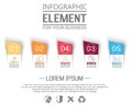 Element for infographic template stikers number option for web Royalty Free Stock Photo