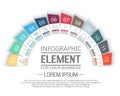 Element for infographic template stikers number option for web