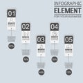 Element for infographic template stikers number option for web Royalty Free Stock Photo