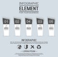 Element for infographic template stikers number option for web Royalty Free Stock Photo