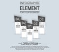 Element for infographic template stikers number option for web Royalty Free Stock Photo