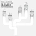 Element for infographic template stikers number option for web Royalty Free Stock Photo