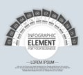 Element for infographic template stikers number option for web Royalty Free Stock Photo