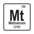 Element Meitnerium icon Royalty Free Stock Photo
