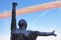 An element of the monument to the king of Belgium, Leopold the Second in Ostend Royalty Free Stock Photo