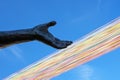 An element of the monument to the king of Belgium, Leopold the Second in Ostend Royalty Free Stock Photo