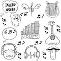 Element music doodles hand draw Royalty Free Stock Photo