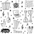 Element music doodles hand draw Royalty Free Stock Photo