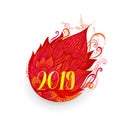 Element for New Year`s design in ÃÂ¡hinese style. Royalty Free Stock Photo