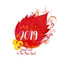 Element for New Year`s design in ÃÂ¡hinese style. Royalty Free Stock Photo