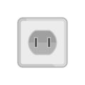 Element power socket icon flat isolated vector