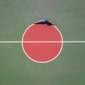 Element of rhythmics gymnastics from aerial point of view