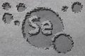 Element Se Selenium, Mineral Vitamin complex dietary supplement Royalty Free Stock Photo