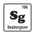 Element Seaborgium icon Royalty Free Stock Photo
