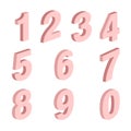 Element set of ten numbers form zero to nine, number design