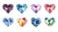 Element set with transparent background shaped like a heart Royalty Free Stock Photo