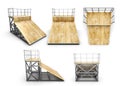 Element skate park half-ramp with different angles Royalty Free Stock Photo