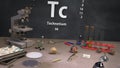 Element 43 Tc Technetium of the Periodic Table Infographic