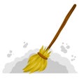 Broom. Rustic item for house cleaning Royalty Free Stock Photo