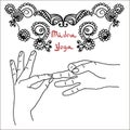 Element yoga dharmachakra mudra hands Royalty Free Stock Photo