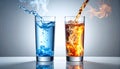 Elemental Contrast - Hot and Cold Liquids Royalty Free Stock Photo