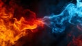 Elemental Flames: Fire and Ice Royalty Free Stock Photo
