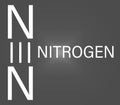 Elemental nitrogen N2 molecule. Skeletal formula.