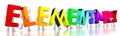 Elementary - colorful letters - 3D illustration Royalty Free Stock Photo