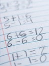 Elementary school arithmetic Royalty Free Stock Photo