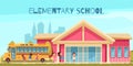 Elementary School Cartoon Illustration