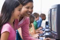 Elementary school computer class Royalty Free Stock Photo