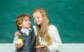 Elementary school and education. First grade. Elementary school kids in classroom at school. September 1. Schoolchild Royalty Free Stock Photo