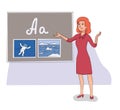 Vector character illustration elementary school education Royalty Free Stock Photo