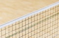 Elementary school gym indoor with volleyball net. Team sport concept Royalty Free Stock Photo