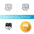 Elementary school icon Royalty Free Stock Photo