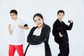 Elementary School Movement Dancer Lessons, Performance Dance Dance Classroom, Fun Group Workout Friendship Royalty Free Stock Photo