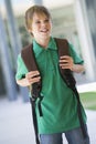 Elementary school pupil outside Royalty Free Stock Photo