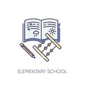 Elementary school RGB color icon Royalty Free Stock Photo