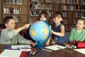 Elementary school students studying Royalty Free Stock Photo