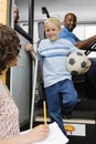 Elementary Student Arriving At School Royalty Free Stock Photo