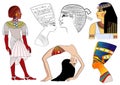 elements of ancient Egypt - vector