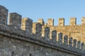 Elements of an ancient fortress. ancient city. Fortress on the rocks.